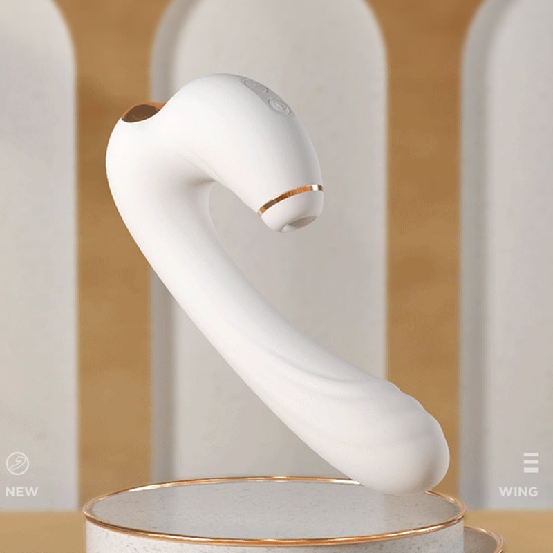 Triple Pulse Suction Vibrator for G-Spot & Clitoris Stimulation - 12cm Insertable, Narrow Waist Design, 7 Vibration Modes Adult Toy for Women