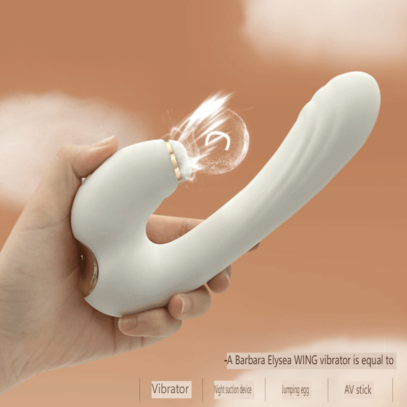 Triple Pulse Suction Vibrator for G-Spot & Clitoris Stimulation - 12cm Insertable, Narrow Waist Design, 7 Vibration Modes Adult Toy for Women