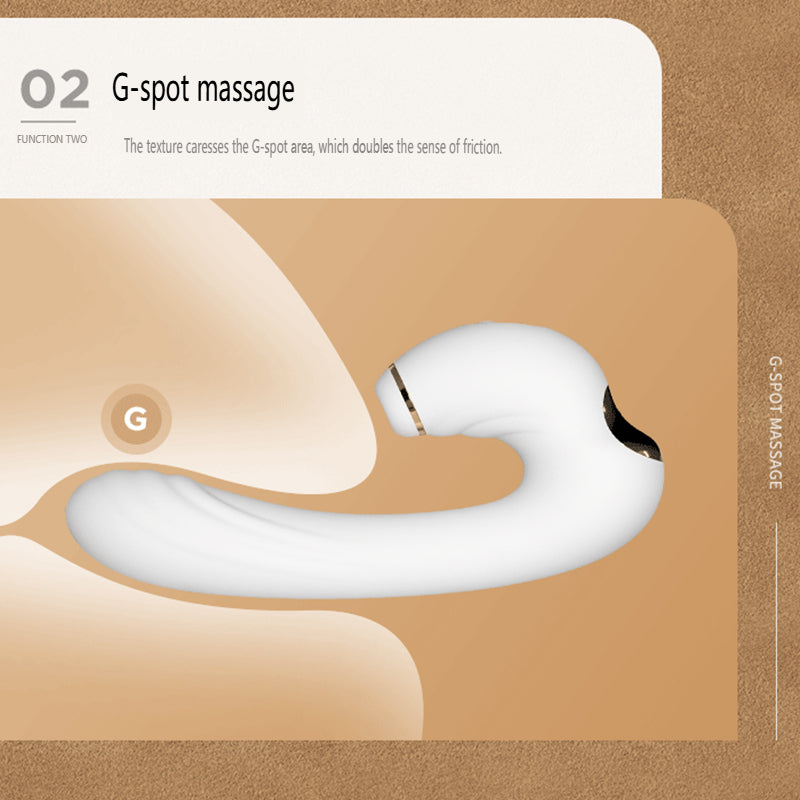 Triple Pulse Suction Vibrator for G-Spot & Clitoris Stimulation - 12cm Insertable, Narrow Waist Design, 7 Vibration Modes Adult Toy for Women