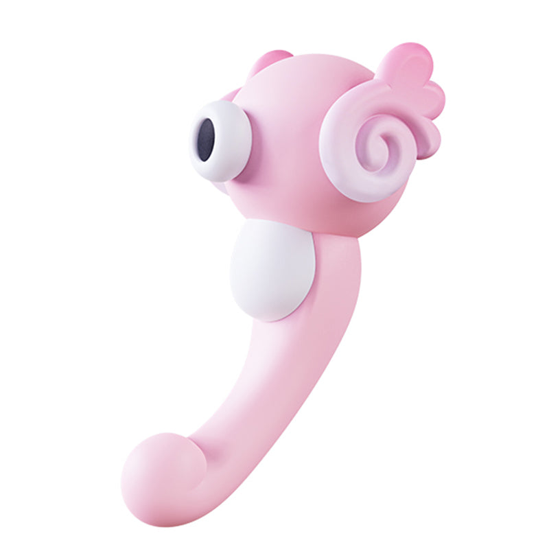 Seahorse Bliss: App-Controlled G-Spot & Clit Vibrator with Suction - Pink, Waterproof Remote Toy