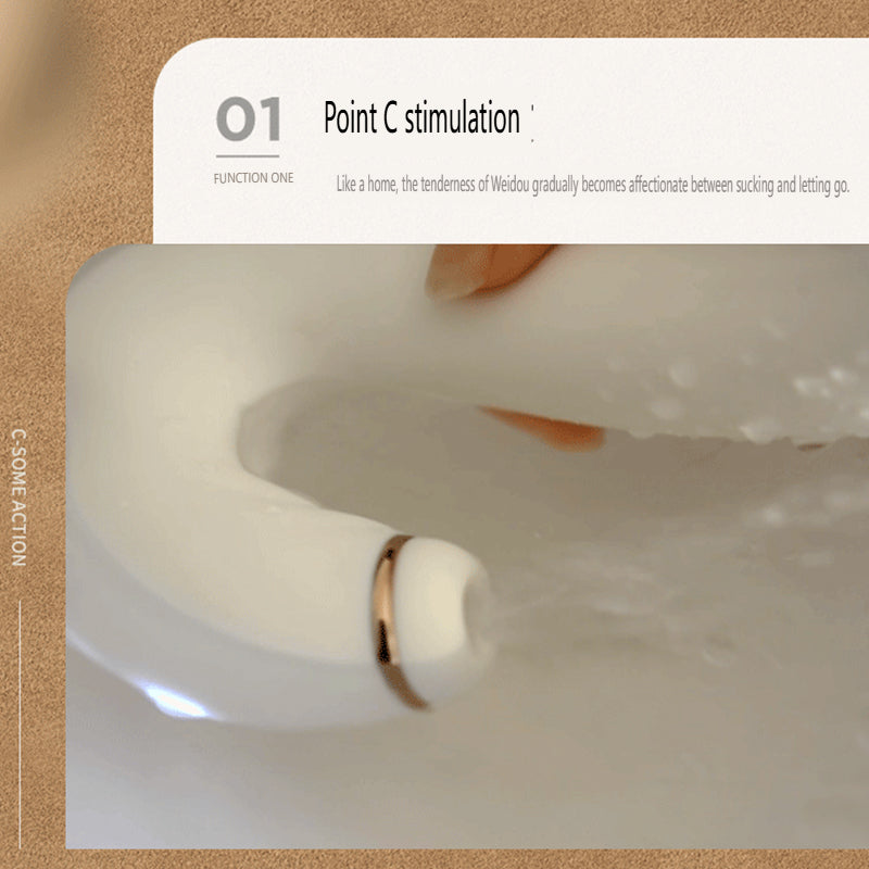 Triple Pulse Suction Vibrator for G-Spot & Clitoris Stimulation - 12cm Insertable, Narrow Waist Design, 7 Vibration Modes Adult Toy for Women