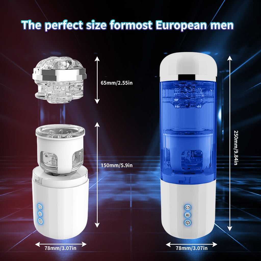 Automatic Male Masturbator Cup – 5 Thrusting & Rotating Modes, 10 Vibration Patterns, Detachable Sleeve
