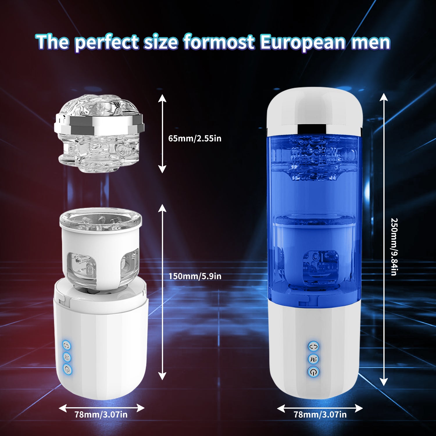 Automatic Male Masturbator Cup – 5 Thrusting & Rotating Modes, 10 Vibration Patterns, Detachable Sleeve