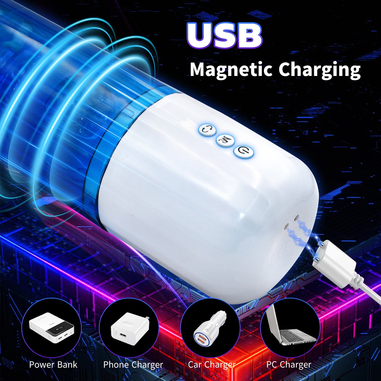 Automatic Male Masturbator Cup – 5 Thrusting & Rotating Modes, 10 Vibration Patterns, Detachable Sleeve