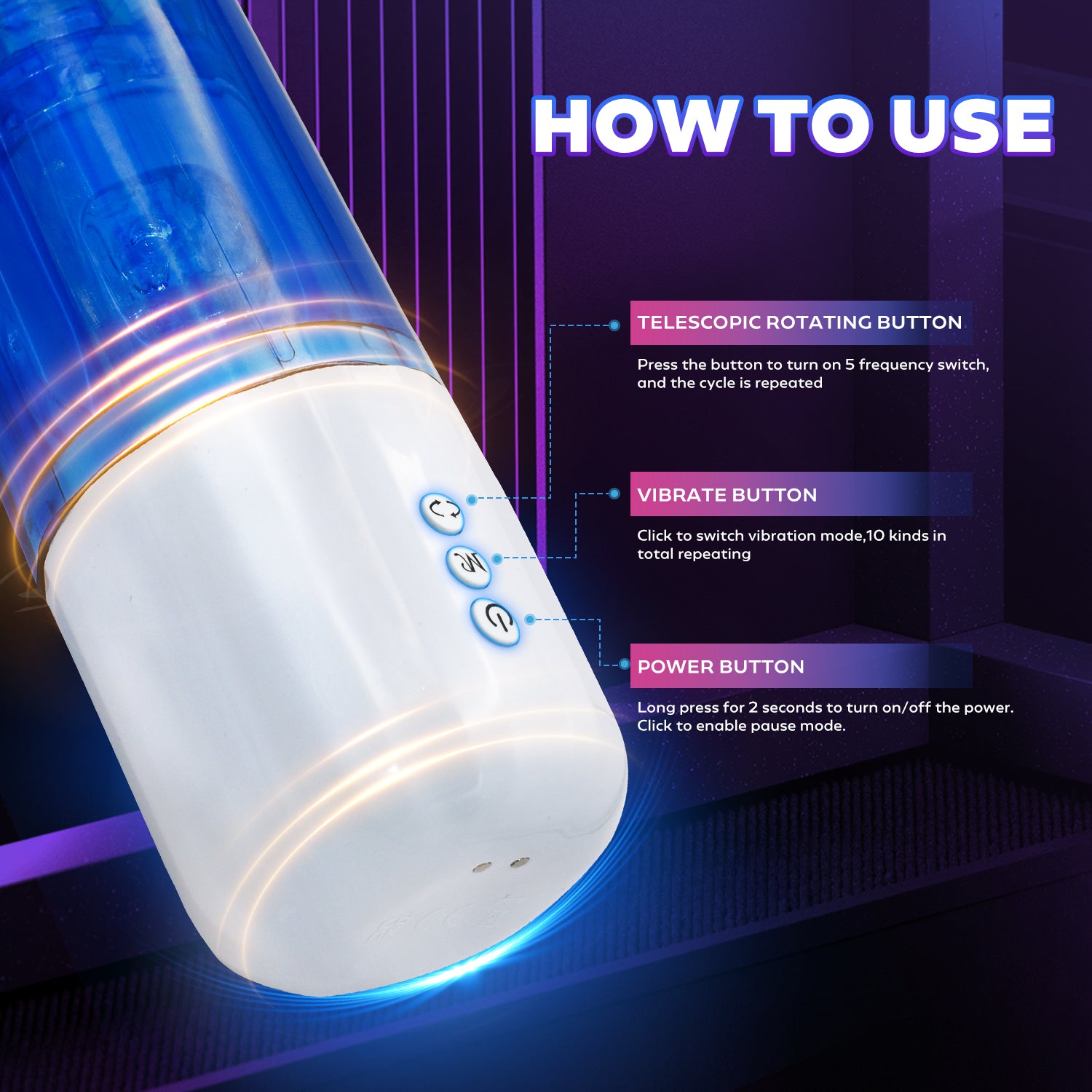 Automatic Male Masturbator Cup – 5 Thrusting & Rotating Modes, 10 Vibration Patterns, Detachable Sleeve