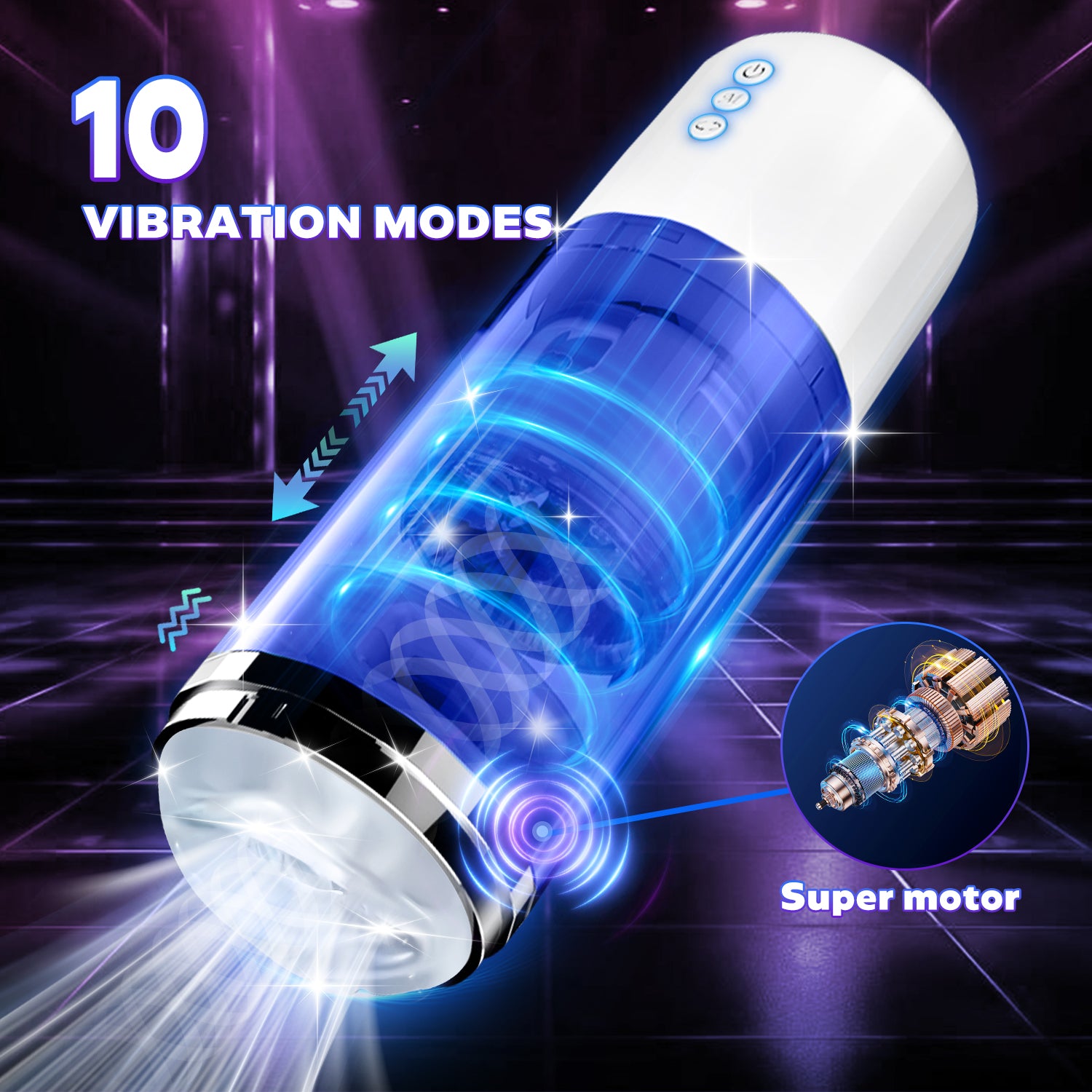 Automatic Male Masturbator Cup – 5 Thrusting & Rotating Modes, 10 Vibration Patterns, Detachable Sleeve