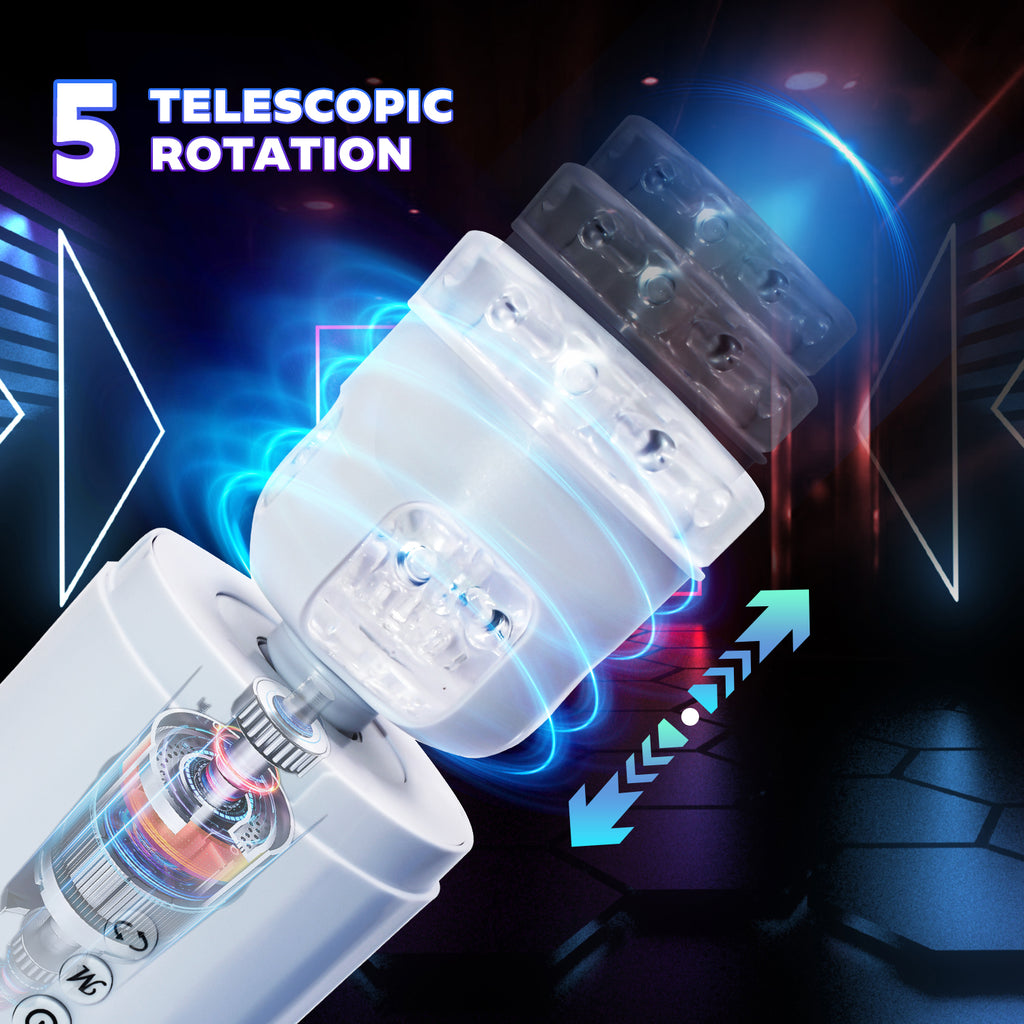 Automatic Male Masturbator Cup – 5 Thrusting & Rotating Modes, 10 Vibration Patterns, Detachable Sleeve