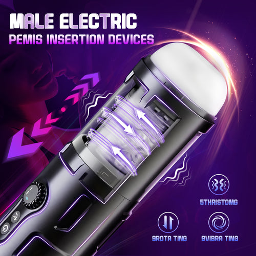 Automatic Male Masturbator Cup with 5 Thrusting Modes, 9 Vibration Levels, and 9 Rotation Speeds - USB Rechargeable Adult Sex Toy for Men