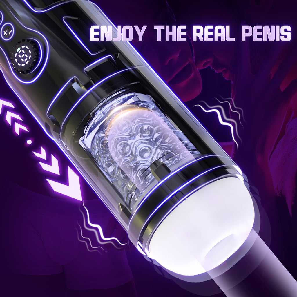 Automatic Male Masturbator Cup with 5 Thrusting Modes, 9 Vibration Levels, and 9 Rotation Speeds - USB Rechargeable Adult Sex Toy for Men
