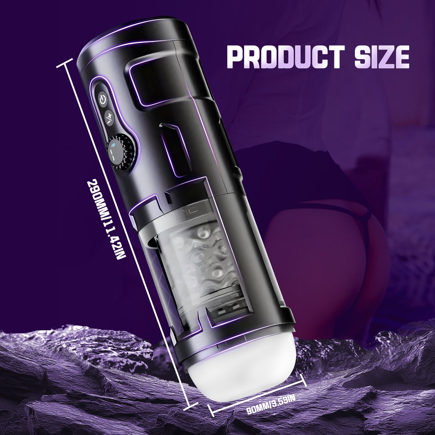 Automatic Male Masturbator Cup with 5 Thrusting Modes, 9 Vibration Levels, and 9 Rotation Speeds - USB Rechargeable Adult Sex Toy for Men