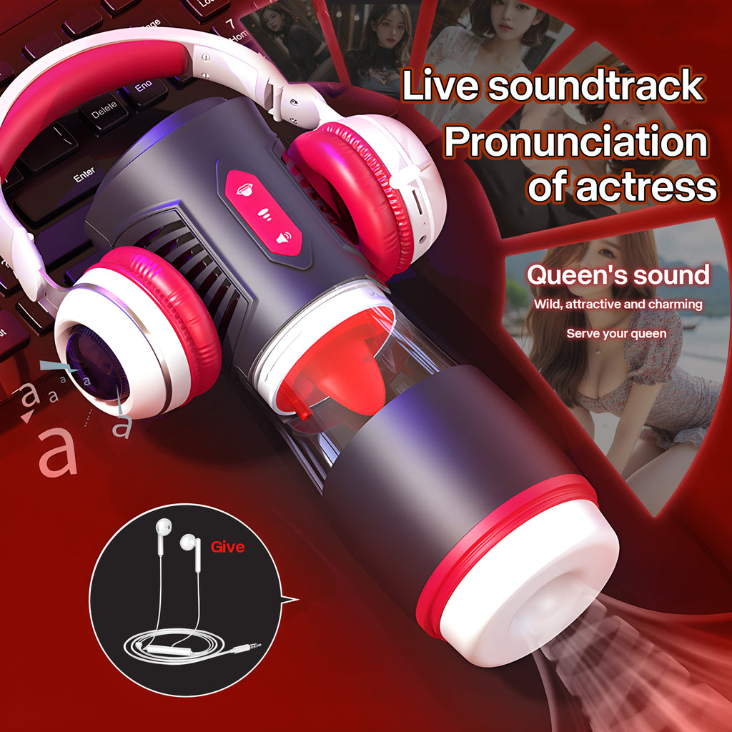 Automatic Suction Masturbator Cup | One-Button Climax + Headphone Voice + USB Rechargeable