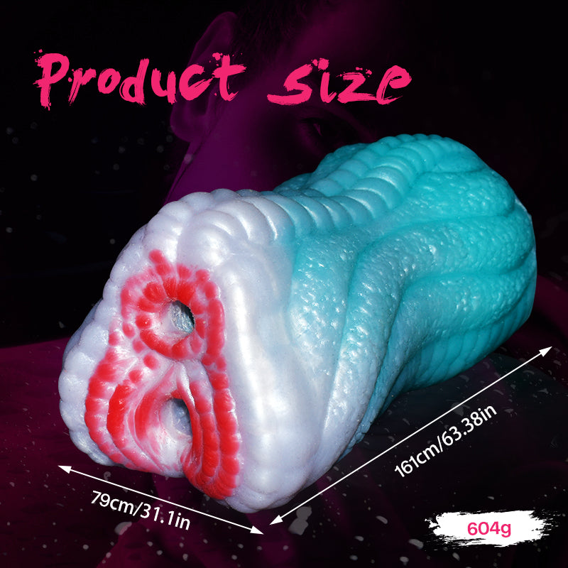 Realistic Dual-Channel Male Masturbator Sleeve - 16cm/63.38in, 604g, Easy to Clean Adult Sex Toy for Men